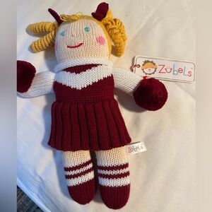 Zubels Cheerleader Knit Doll
